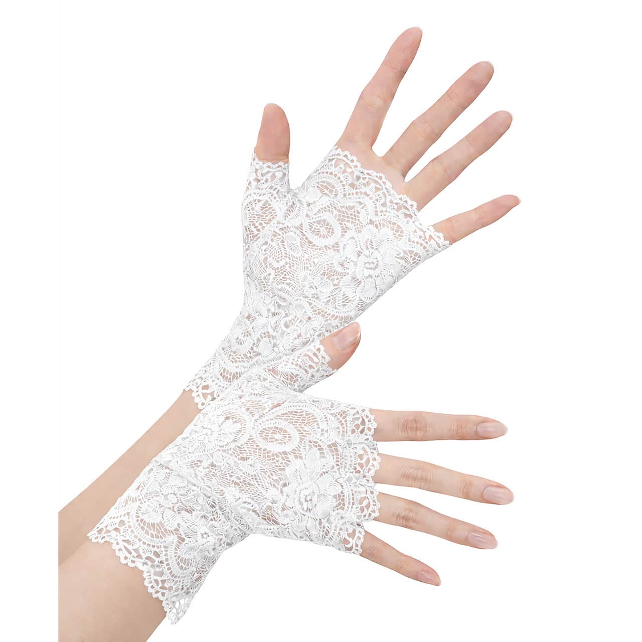 Adult Lace Fingerless Costume Gloves
